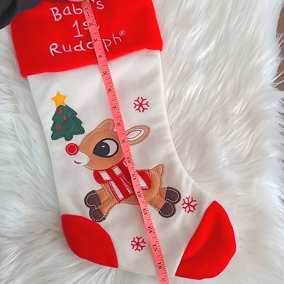 Baby's First Rudolph The Red-Nosed Reindeer Christmas Holiday Stocking Baby Deer - Picture 12 of 12